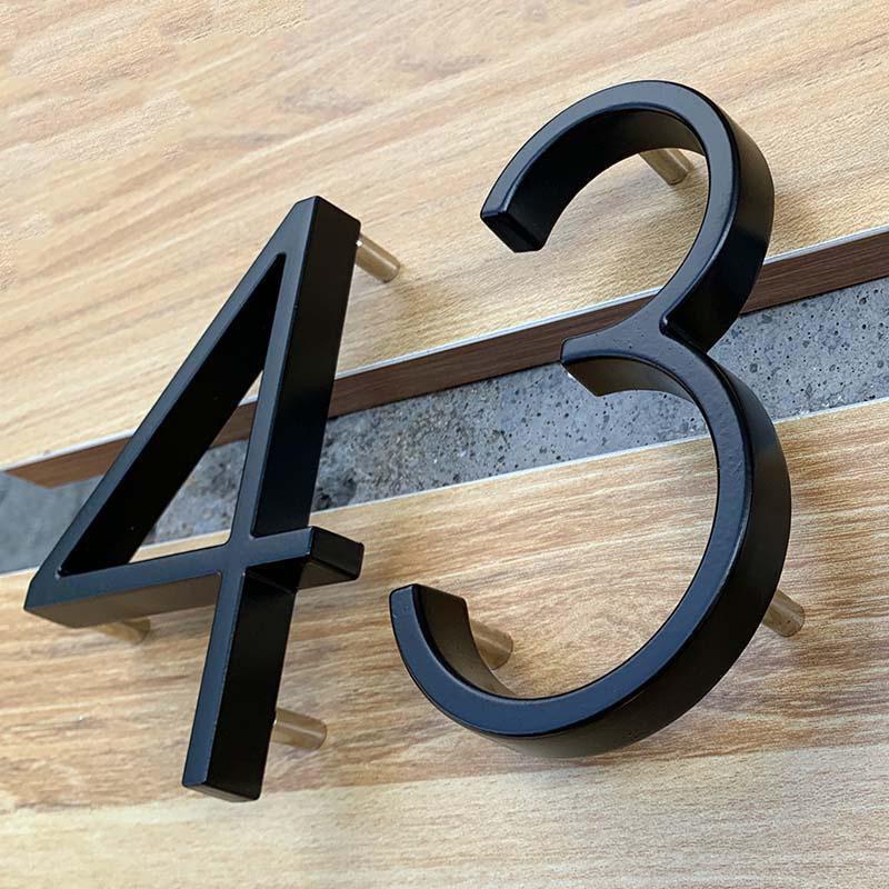 Yard Sign Blank - 125 مللي متر أرقام المنزل الأسود
