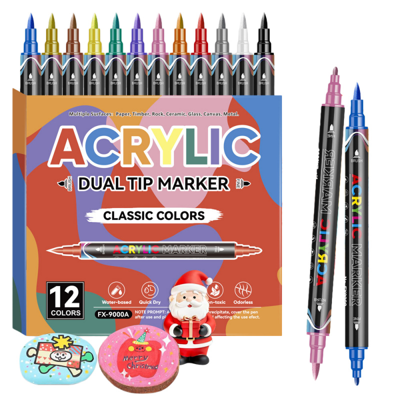 Copic Marker Classic - علامات طلاء أكريليك، فرشاة ذات أطراف