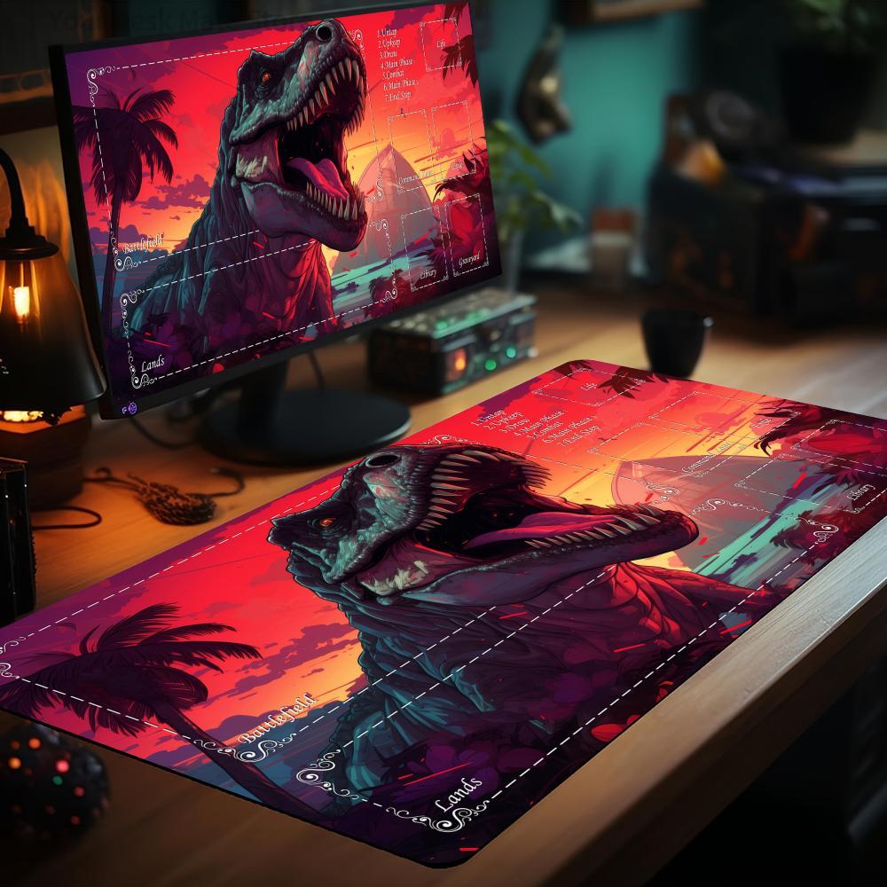 بساط لعب MTG بتصميم الديناصورا - مراجعة Door Mat Blank وسعره