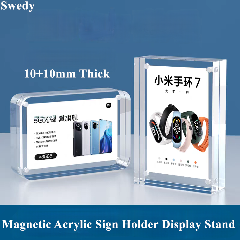 5 قطع حامل لافتات مغناطيسي من  - مراجعة Photo Acrylic Block وسعره